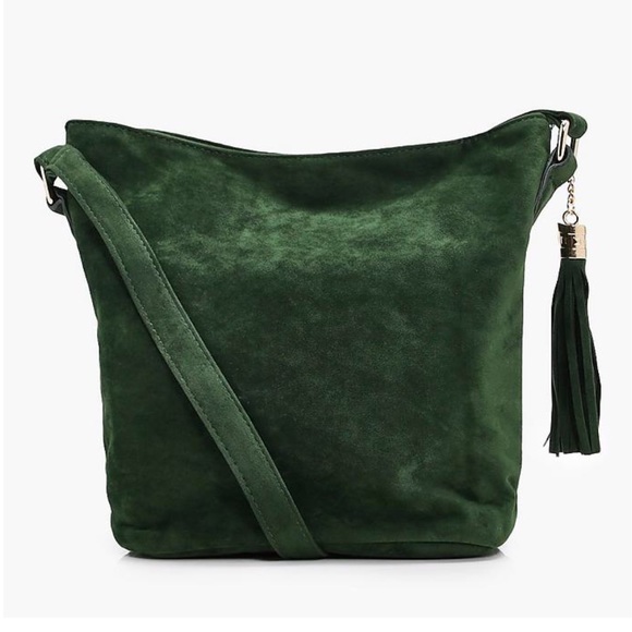 ASOS Handbags - Laura Suedette Bucket Bag - Boohoo